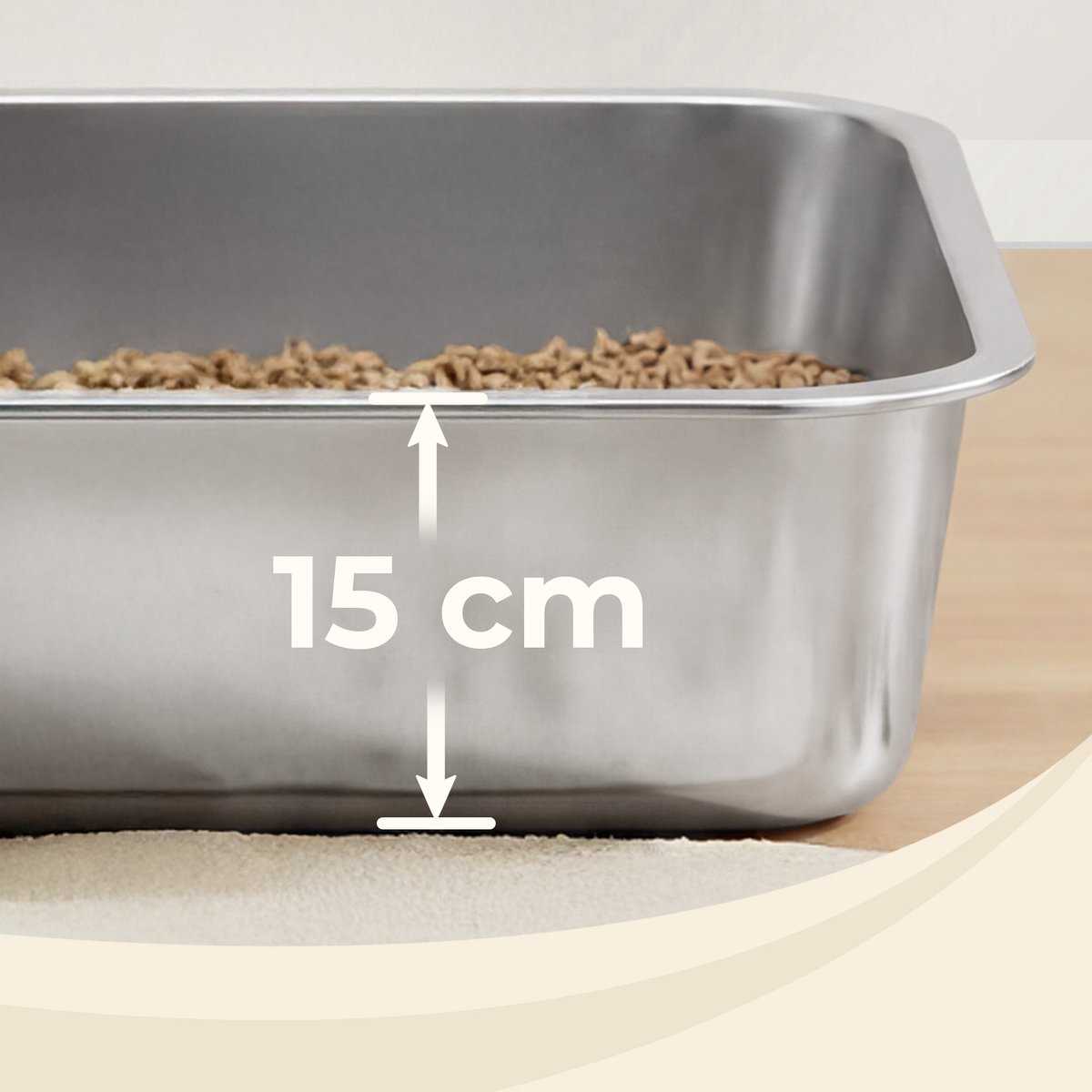 Productfoto 1 van Feandrea - Kattenbak - Open Ontwerp met Hoge Rand - Geurvrij