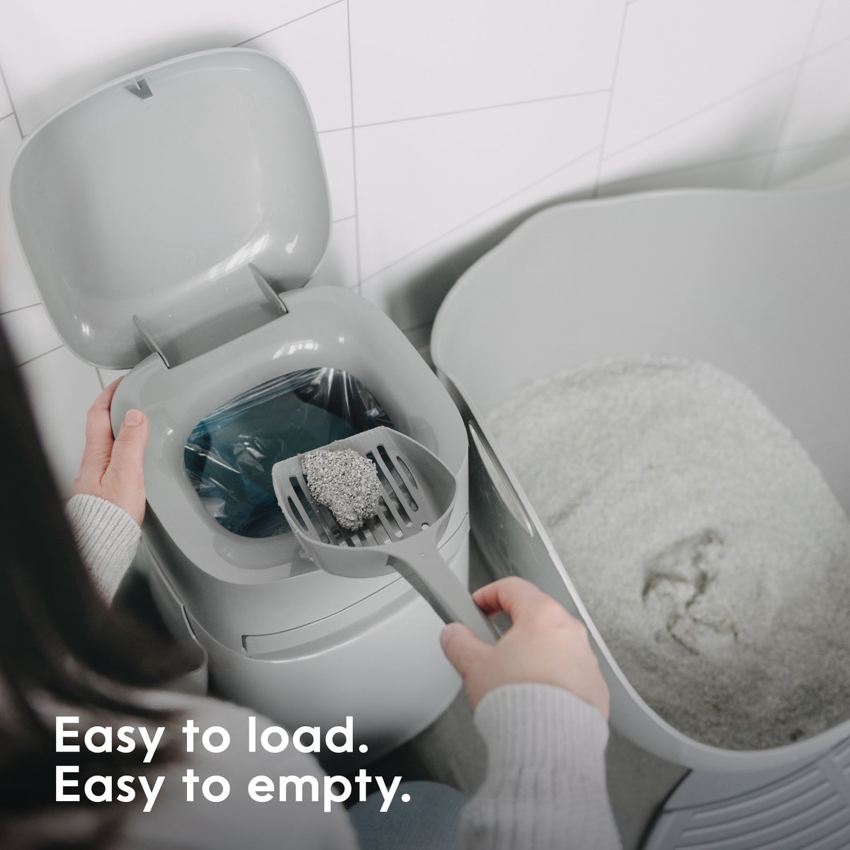 LITTER GENIE Easy Roll - Kattenbak Emmer - Met Navulling voor 3 Maanden - Geurvrij & Hygiënisch Afvalbeheer