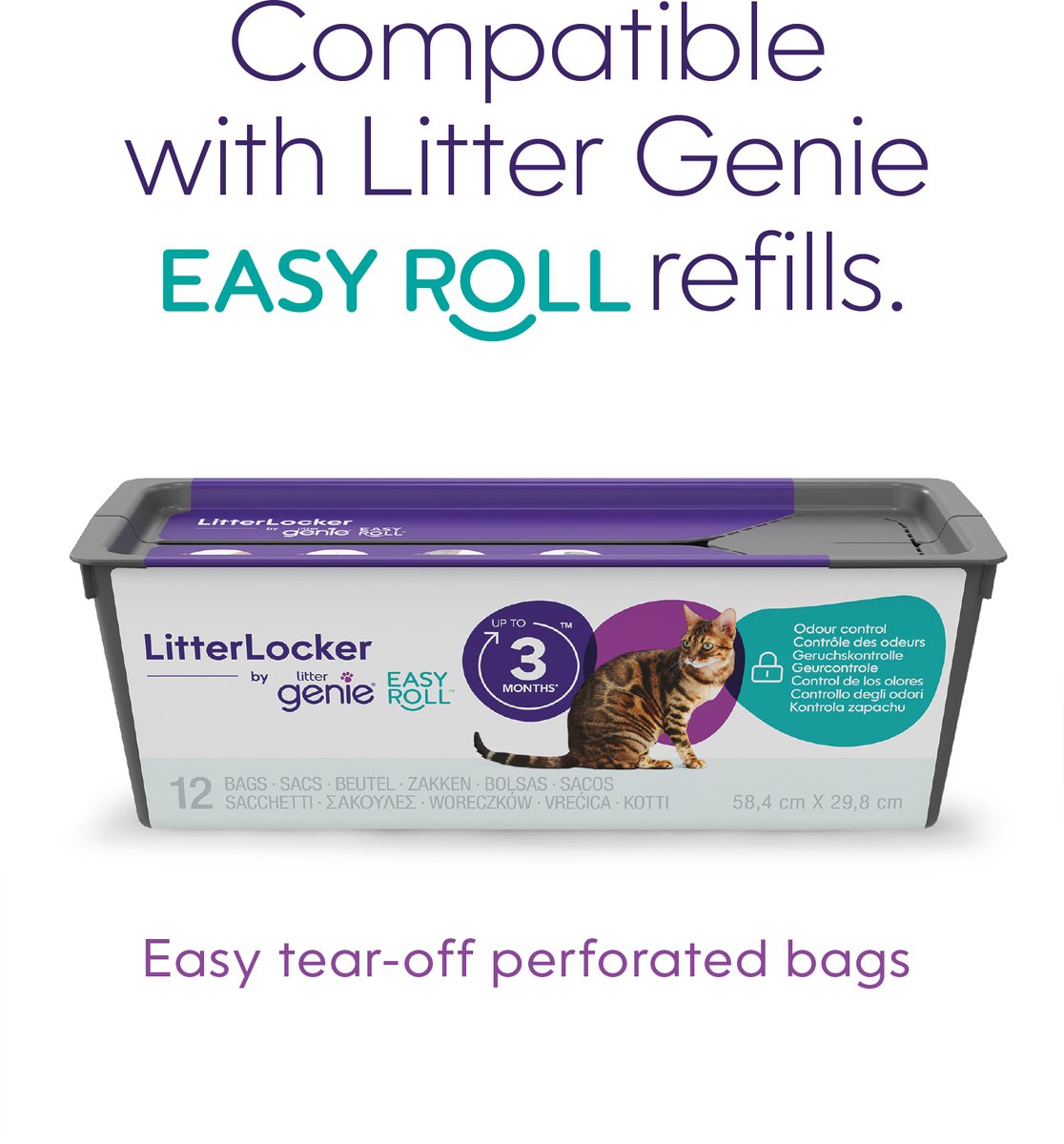 Miniatuur van productfoto 5 van LITTER GENIE Easy Roll - Kattenbak Emmer - Met Navulling voor 3 Maanden - Geurvrij & Hygiënisch Afvalbeheer