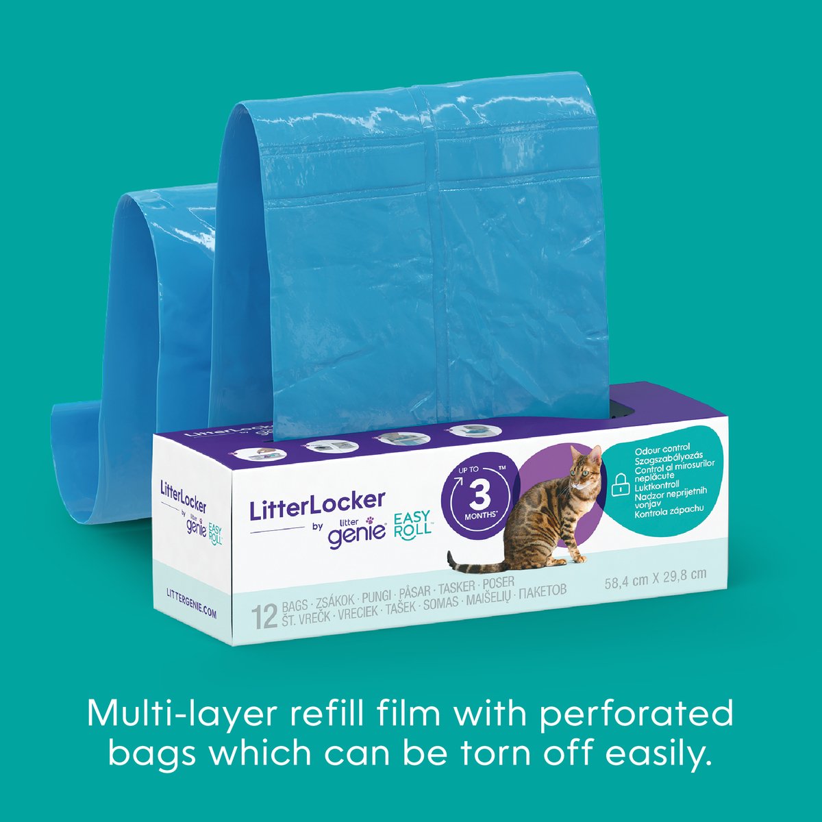 Miniatuur van productfoto 6 van LITTER GENIE Easy Roll - Kattenbak Emmer - Met Navulling voor 3 Maanden - Geurvrij & Hygiënisch Afvalbeheer