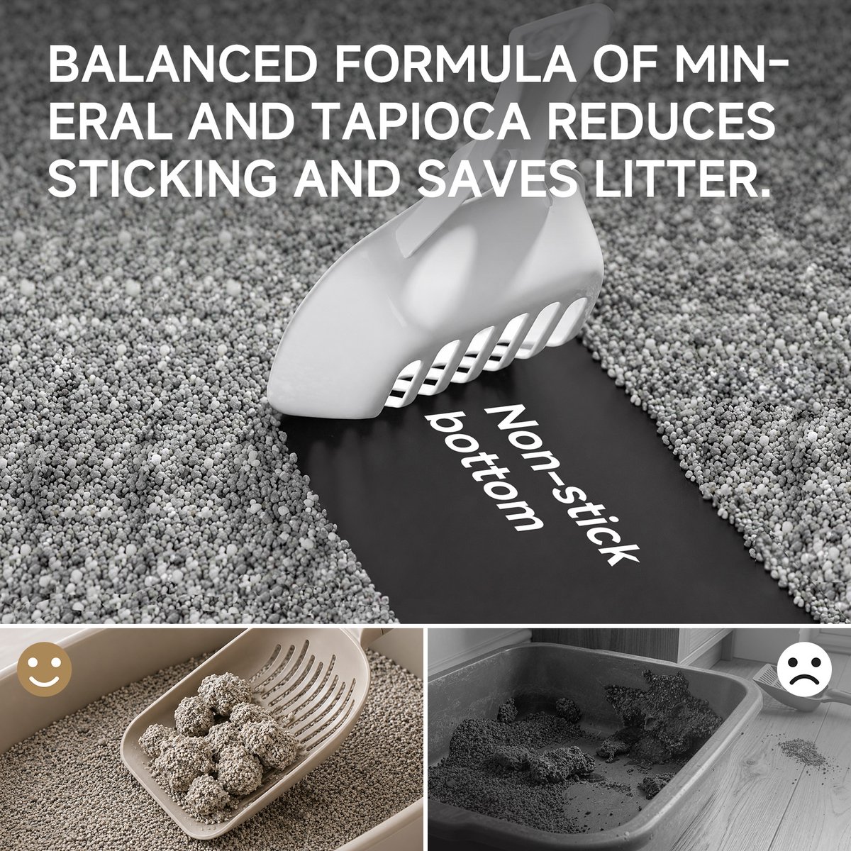 Miniatuur van productfoto 9 van Loncurpet - Kattenbakvulling - Kattengrind Met kattenbakmat - Wyoming Natrium Bentoniet Klei +Cassava - 2 x 6,8kg - Ultra klontvormend - 100% stofvrij - Plakt niet - Geurneutraal