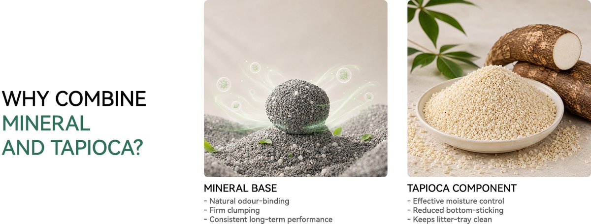 Miniatuur van productfoto 16 van Loncurpet - Kattenbakvulling - Natuurlijk Ruw Erts Gemengd Kattengrind - 2 x 6,8kg - Sterke Klontvorming - Stofarme Formule - Geurneutraal - Geen vastplakresten