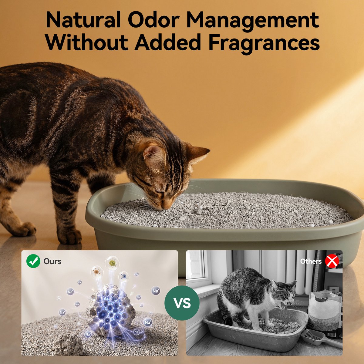 Miniatuur van productfoto 6 van Loncurpet - Kattenbakvulling - Natuurlijk Ruw Erts Gemengd Kattengrind - 2 x 6,8kg - Sterke Klontvorming - Stofarme Formule - Geurneutraal - Geen vastplakresten