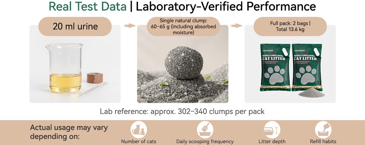 Miniatuur van productfoto 16 van Loncurpet Kattenbakmat Met Kattenbakvulling - Natuurlijk Ruw Erts - 60x40cm - Grijs Kattenmat - Uitloopmat Grit opvanger - Honingraatstructuur - Waterdicht - Eco‑friendly - Opvang ruimte