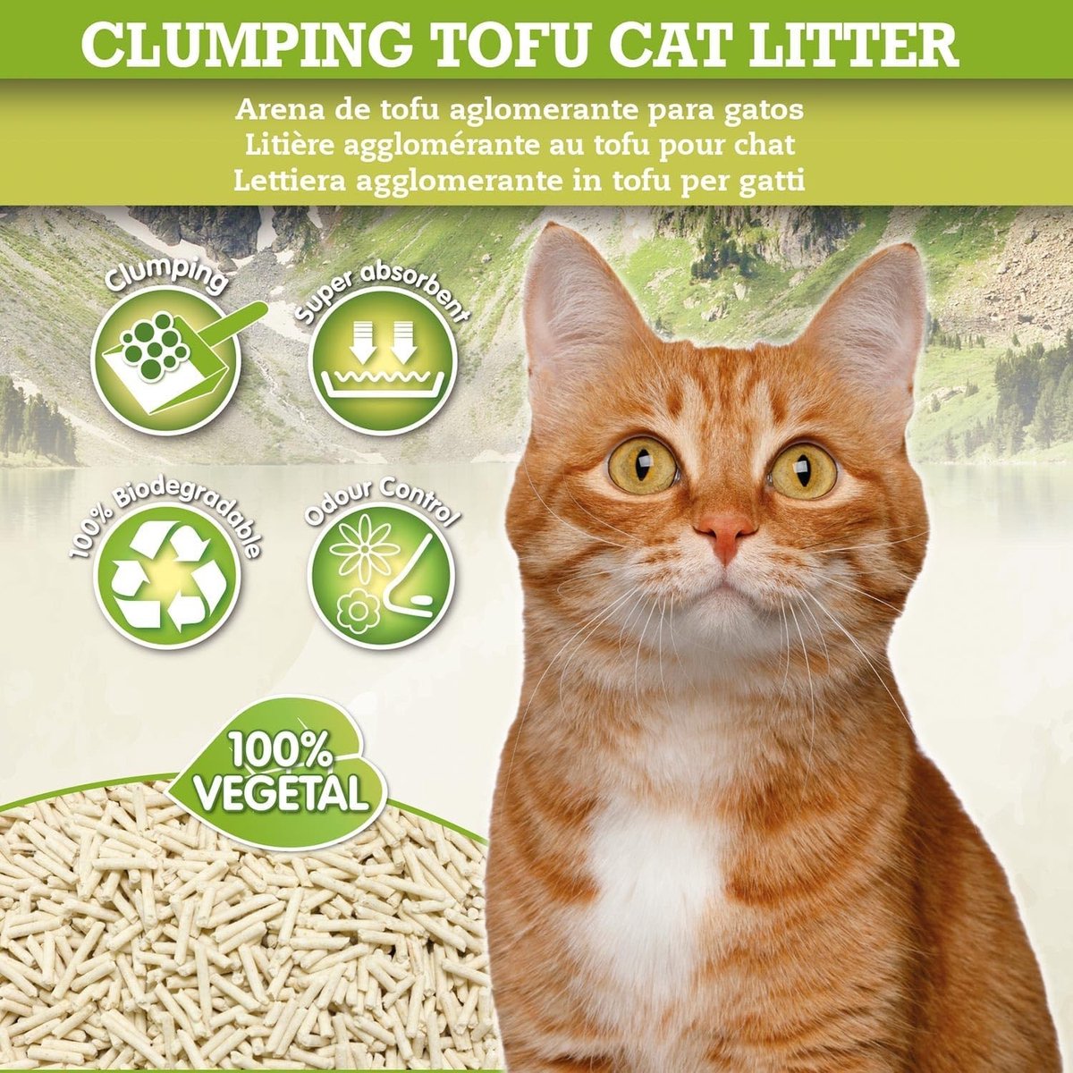 Miniatuur van productfoto 2 van Tofu Kattenbakvulling - Biologisch Afbreekbaar - Klonterend - Absorberend - Voor Katten