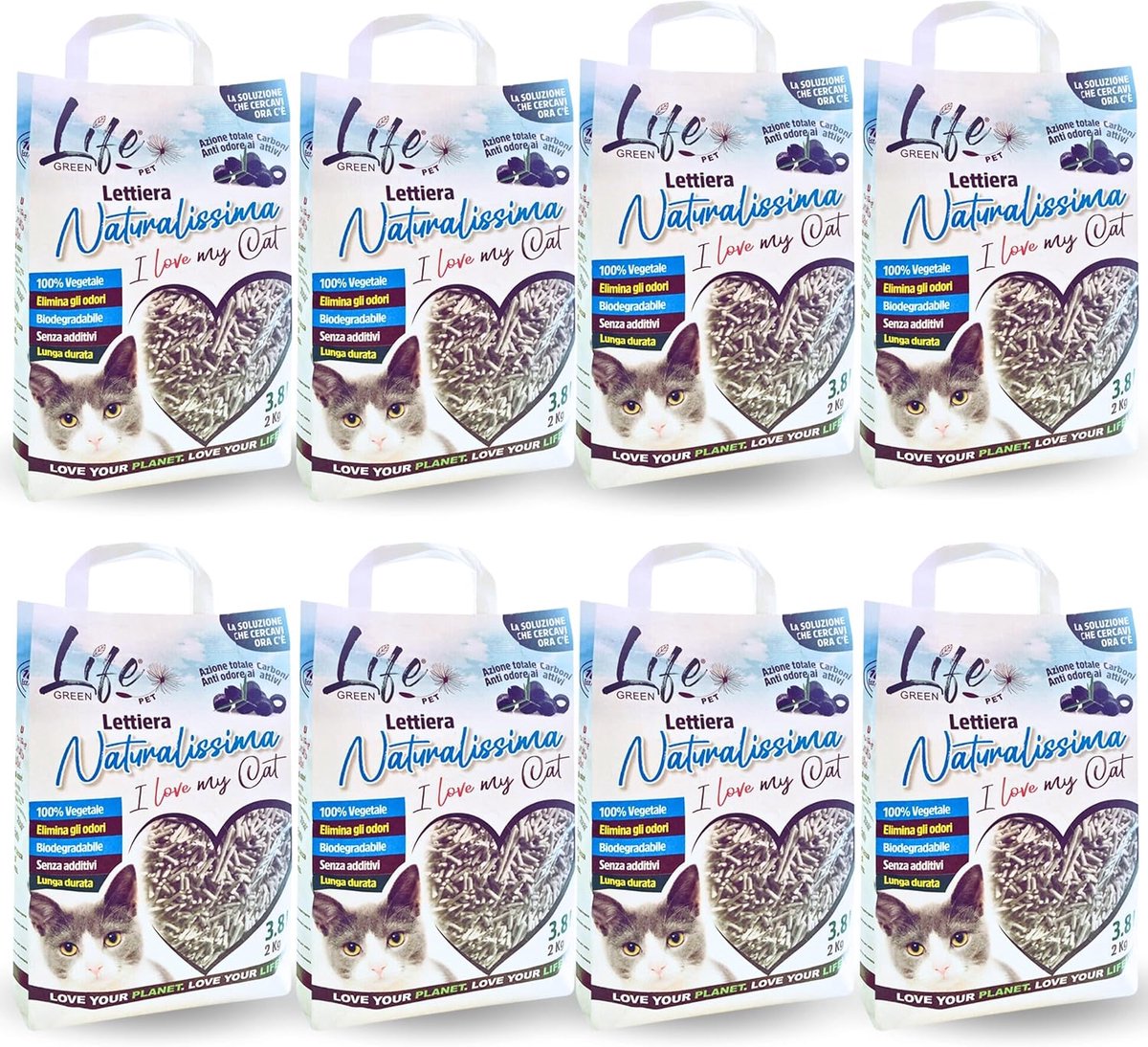 Miniatuur van productfoto 6 van SnelShoppen - Natuurlijke Kattenbakvulling 2 kg Geactiveerde Koolstof met Erwtvezel en Maïszetmeel Biologisch Afbreekbaar Klonterend 3.8 L Geur Neutra