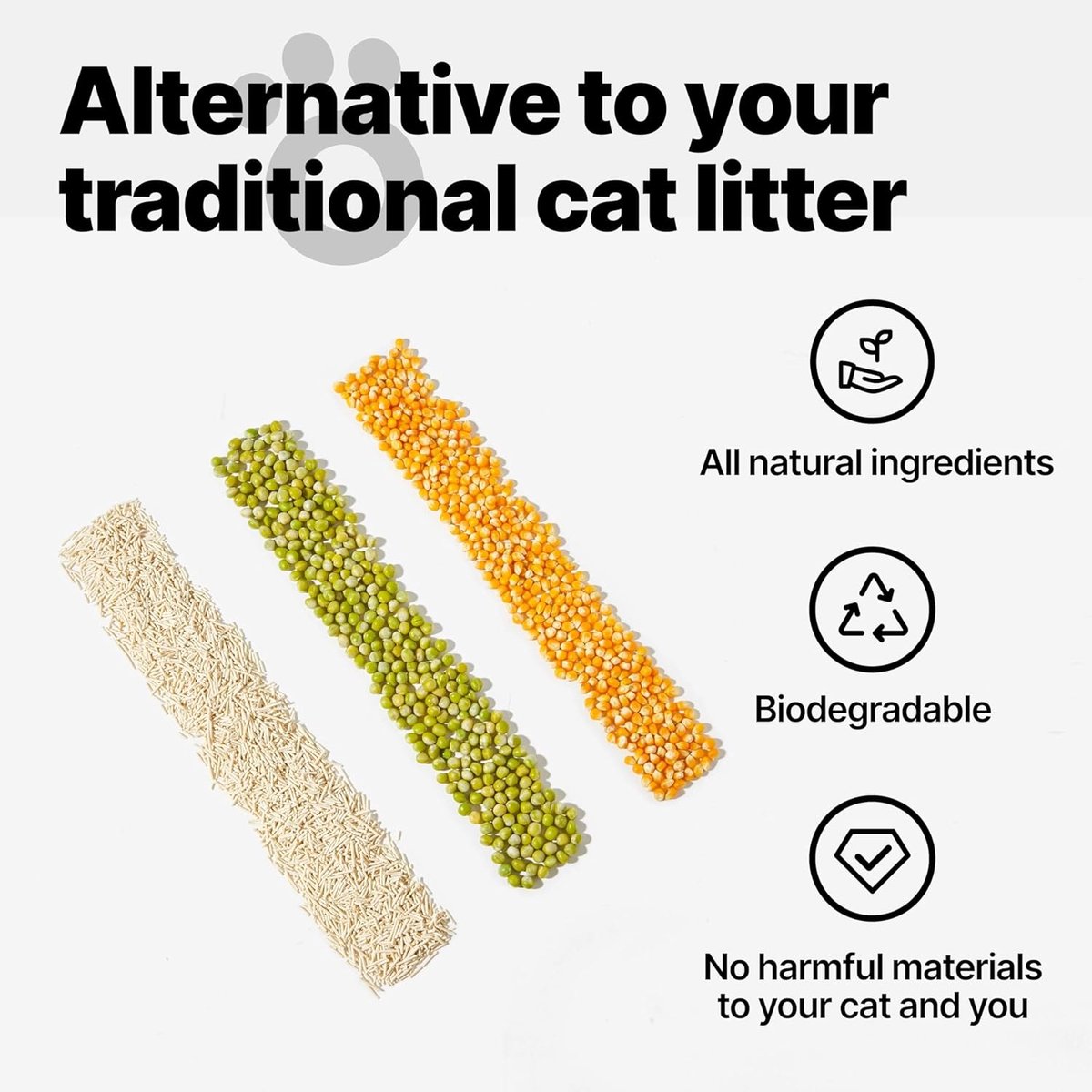 SnelShoppen - Tofu Kattenbakvulling 7.2kg - Klontvormend Plantaardig Vulling met Erwtvezels, 99% Stofvrij, Optimale Geurcontrole, Doorspoelbaar, Ongep