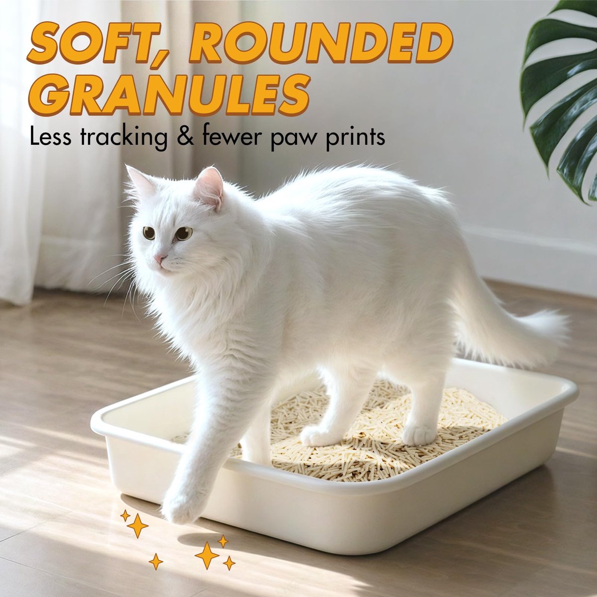 Miniatuur van productfoto 2 van SnelShoppen - Tofu kattenbakvulling - snel klonterend, doorspoelbaar, ultra-absorberend, weinig tracking, 100% natuurlijk met kokoskool, 2,5 kg