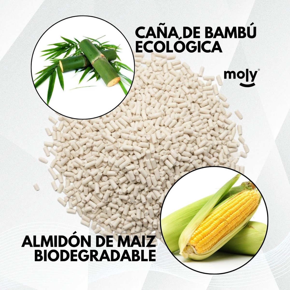 SnelShoppen - Biologisch Afbreekbare Tofu Kattenbakvulling - 5.6 kg - 7.4 L - Hoge Absorptie - Stofvrij - Mais en Bamboe - Composteerbaar - Ideaal voo