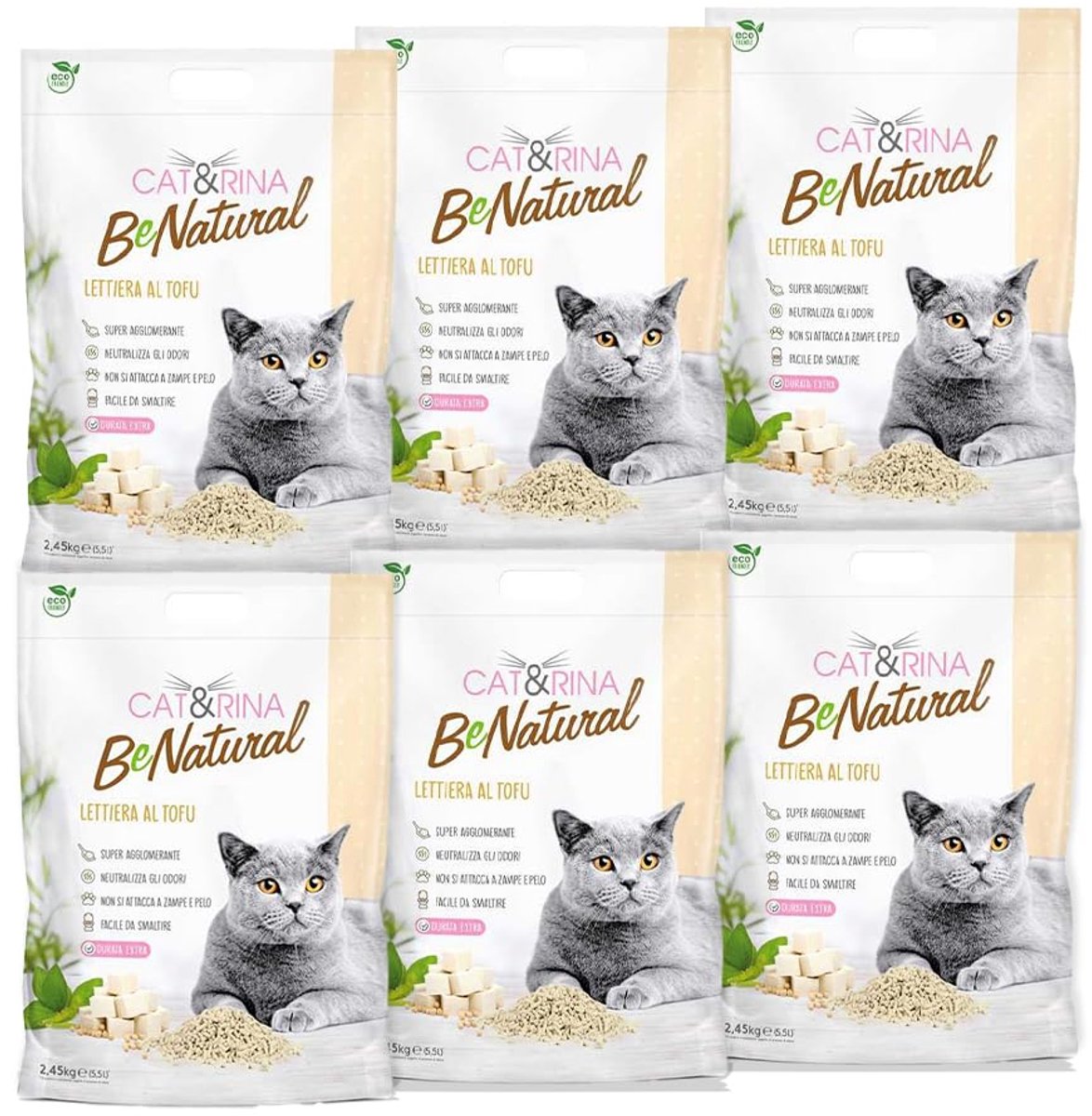 Miniatuur van productfoto 2 van SnelShoppen - Tofu Kattenbakvulling 5,5L - Plantaardig, Klonterend, Geurremmend, Voor Tot 30 Dagen Gebruik, Milieuvriendelijk, Biologisch Afbreekbaar,