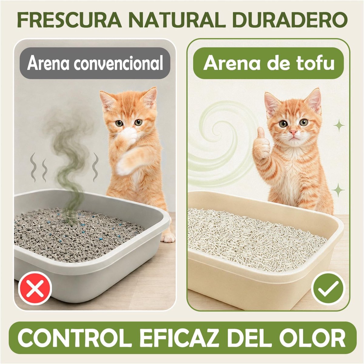 Miniatuur van productfoto 4 van Kattenbakvulling Tofu 2.8 kg - Fijne korrels 0.3 cm - Plant ingrediënten - Geen geur - SnelShoppen