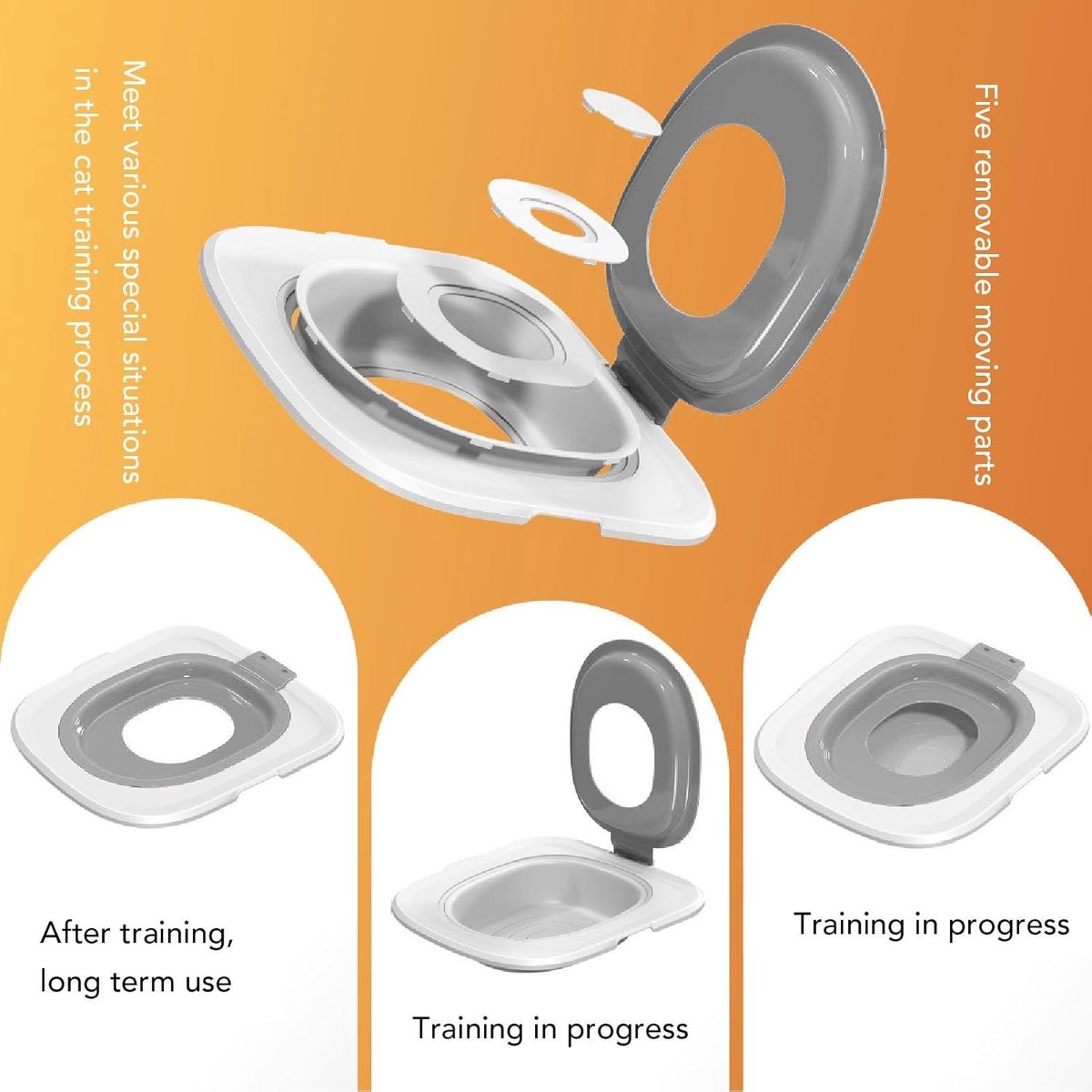 Productfoto 1 van Professionele Kat Toilet Trainingsset voor Thuisgebruik - Herbruikbare Toilet Trainer en Verwijderbare Potty Tray voor Kittens en Volwassen Katten