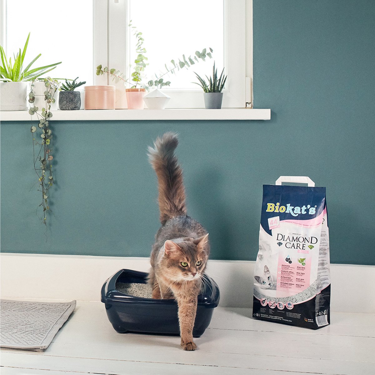 Miniatuur van productfoto 2 van Biokat's kattenbakvulling Diamond Care Fresh 8 L papieren zak