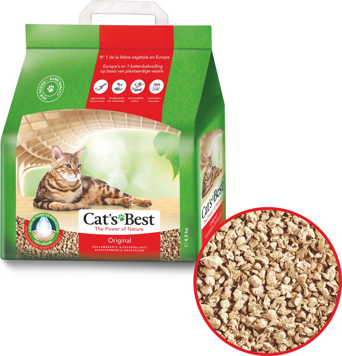 Cat's Best Oko Plus Korrels - Kattenbakvulling - 10 l