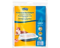 Productfoto 1 van Kattenbakbeschermhoes met elastische rand - Swirl - Large - 60x45cm - 8x4st