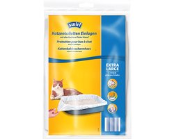 Productfoto 1 van Kattenbakbeschermhoes Swirl XL met elastische rand - 70x55cm - 6x3st