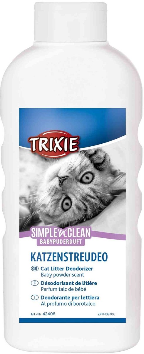 Productfoto 1 van Trixie Simple'n'nclean Geurverdrijver Kattenbak Babypoedergeur 750 GR