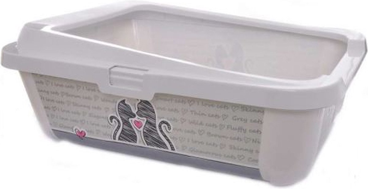 Productfoto 1 van Moderna Trendy Cat Open - Grijs - Kattenbak - 50.5 x 38.5 x 18 cm