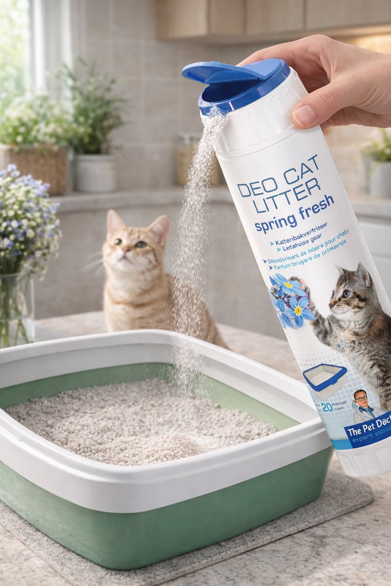 Productfoto 1 van The Pet Doctor Kattenbakverfrisser Spring Fresh 750 g - Deo voor Kattenbak - Geurneutralisator - Frisse Lentengeur