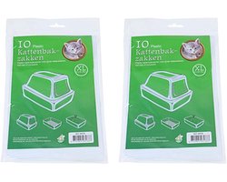 Productfoto 1 van Kattenbakzak 10 stuks, XL - Afmetingen: 51x20x46 cm - 2 verpakkingen