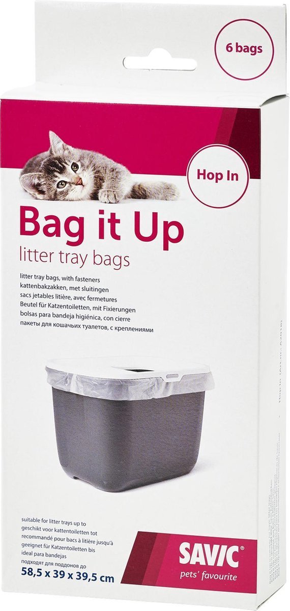 Miniatuur van productfoto 5 van Savic Kattenbakzakken Bag it Up - Hop in - 58,5 x 39 x 39,5cm - per 2 verpakkingen
