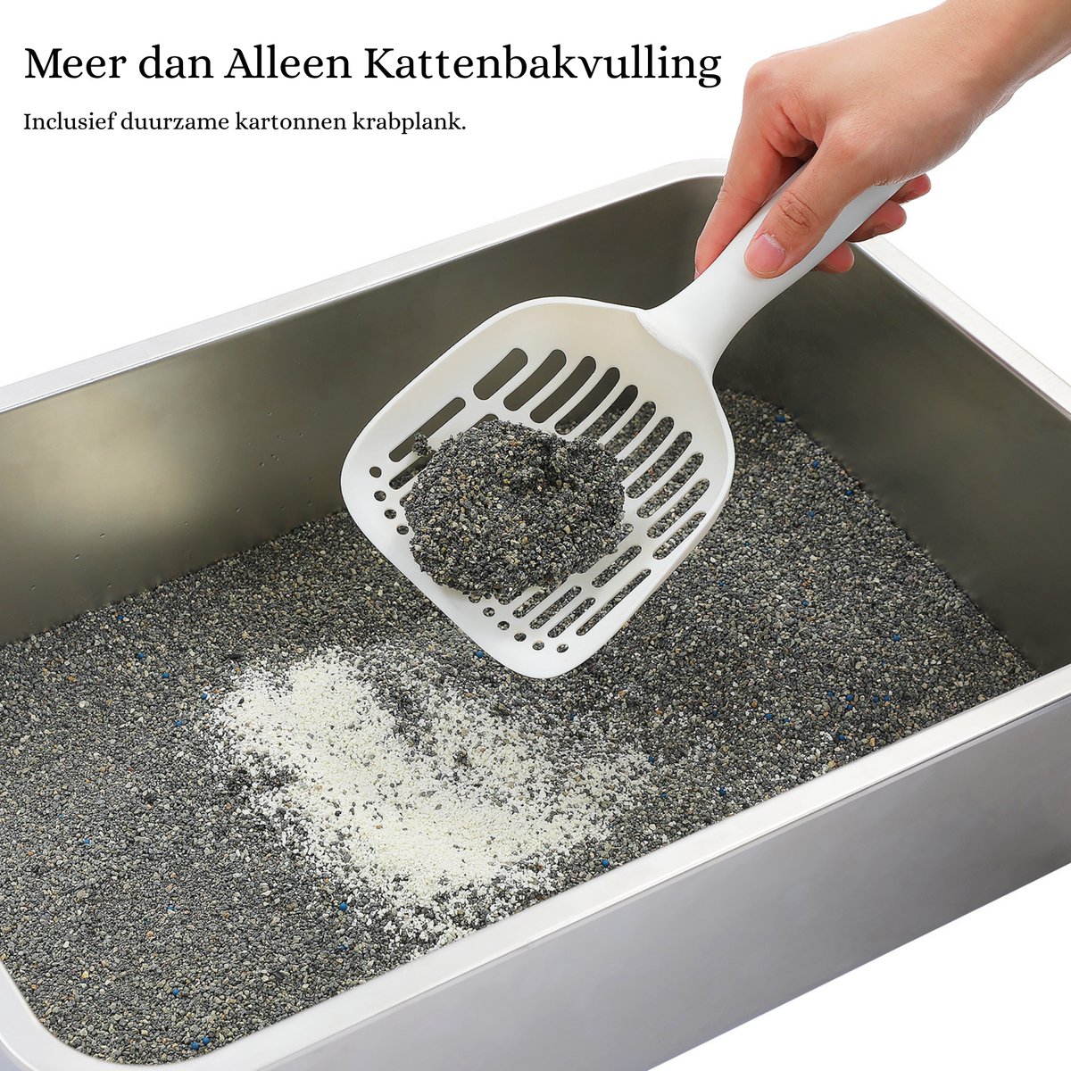 Miniatuur van productfoto 4 van EcoPawPaw NatureLayer Hybride Kattenbakvulling Starterset – Cassave & Bentoniet Kattenbakvulling – 4 Zakken + Kartonnen Krabplank – Stofarm – Sterke Klontvorming – Geurcontrole