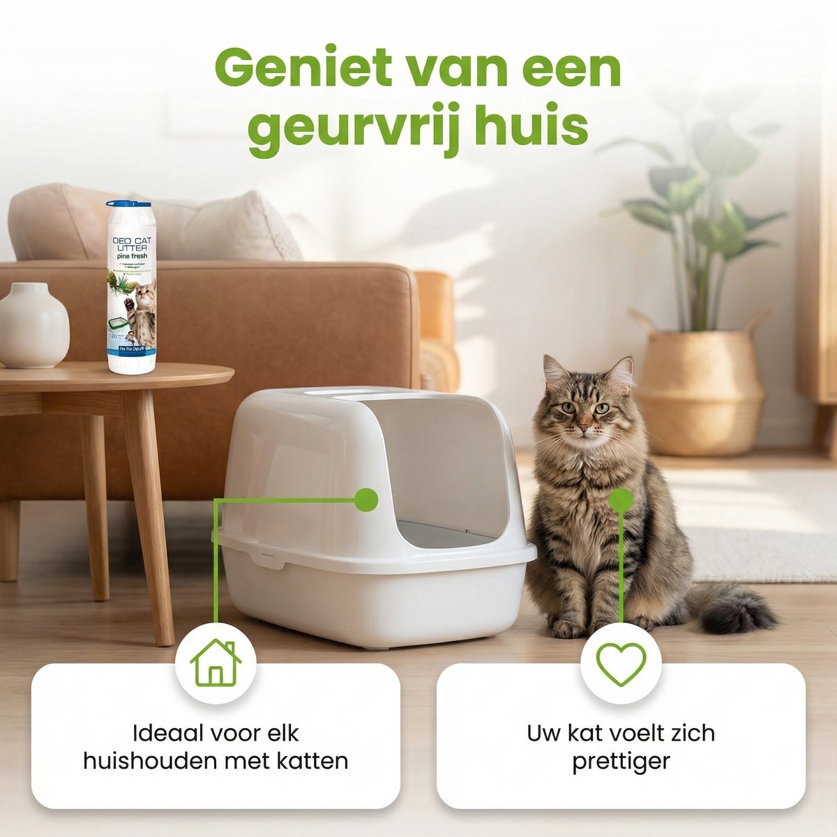 Miniatuur van productfoto 5 van The Pet Doctor – Kattenbak Verfrisser – Deo - Cat Litter Pine Fresh – 750 g - 1 stuk