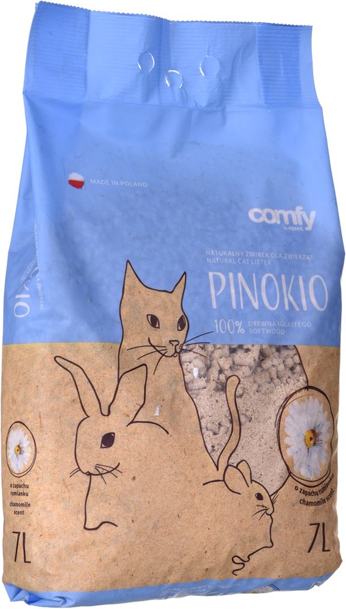 Productfoto 1 van Comfy Houten kattenbakvulling pellets met kamille geur | 7 liter | stofarm