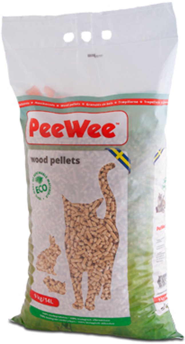 Productfoto 1 van PeeWee Houtkorrels - 2 x 9 kg (2 x 14 liter)