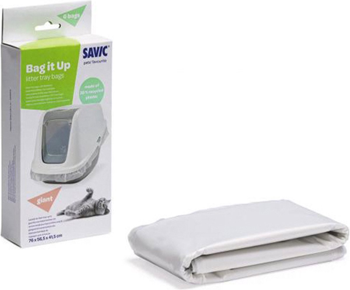 Productfoto 1 van Savic BAG IT UP giant kattenbakzakken- geschikt voor kattentoiletten tot 76 x 56.5 x 41.5 cm . - 30% gerecycleerd plastiek - makkelijk en hygienisch