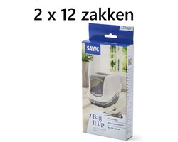 Productfoto 1 van ** 2 X **Savic Maxi - Kattenbakzakken - 12 maxi bags - 55x43cm - 30% gerecycleerd plastiek Bag it up . verlengd de levensduur van uw kattenbak, hygienisch proper en makkelijk