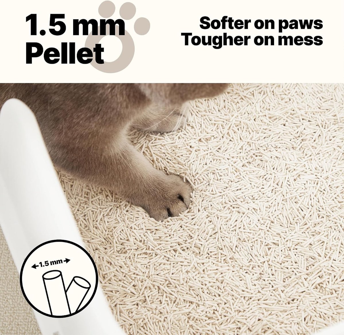 Productfoto 1 van Kattenbakvulling - 3,6 kg - Klonterende Plantaardige Vulling van Erwtenhulzen - Voor een Hygiënische Kattentoilet