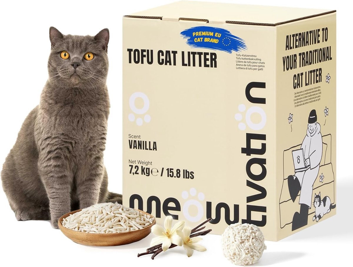 Miniatuur van productfoto 4 van Kattenbakvulling - 3,6 kg - Klonterende Plantaardige Vulling van Erwtenhulzen - Voor een Hygiënische Kattentoilet