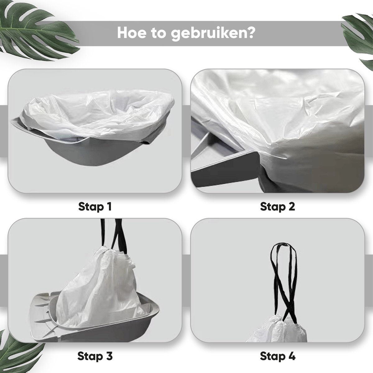 Productfoto 1 van Petree Kattenbakzak voor Zelfreinigende Kattenbak Cube - 3 Rollen - 15 stuks per rol - 55cmx55cmx35cm