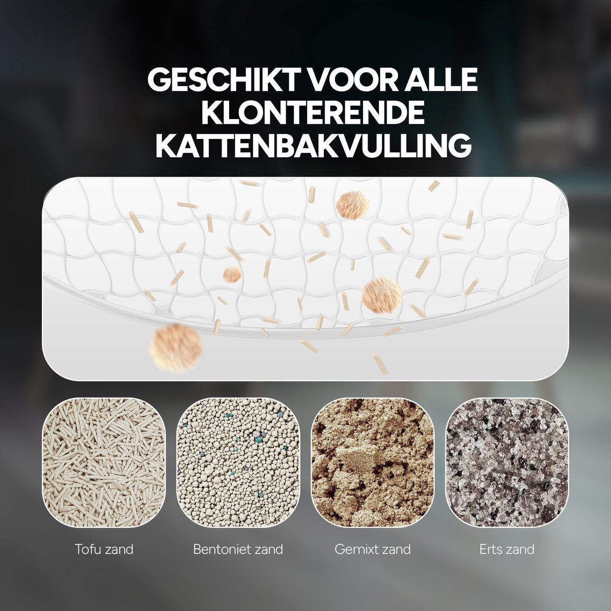 Miniatuur van productfoto 5 van Petree Cube Zelfreinigende Kattenbak Automatisch - met App - Zwart - incl Mat Luchtverfrisser en 1 rol Afvalzakje