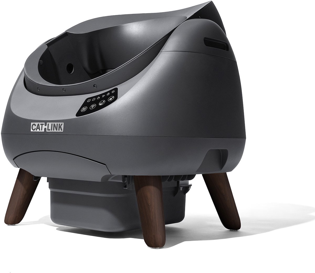 CATLINK Open X - Open Top Zelfreinigende Automatische Kattenbak Grijs