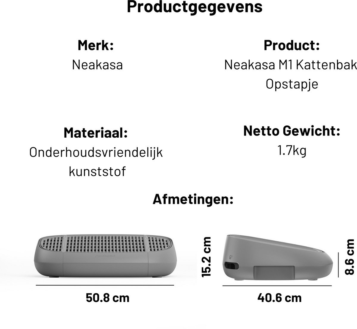 Miniatuur van productfoto 5 van Neakasa M1 – Kattenbak Opstapje / Trapje – Antislip Accessoire voor Automatische Kattenbak – Voorkomt Uitloop – Makkelijk Instappen voor Katten