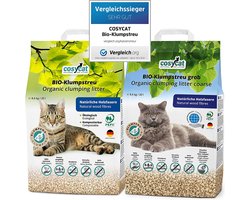 Productfoto 1 van CosyCat kattenbakvulling klontvormend MIX - fijne korrel 20L & grove korrel 20L