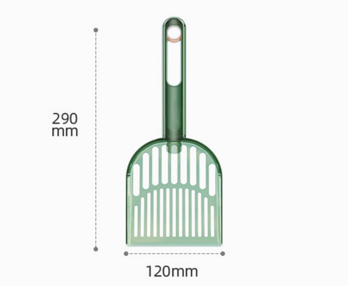 Productfoto 1 van 1 stuk - Kattengrit Zeef - Kattenbakschep - ABS materiaal - Fijne Maaswijdte - voor Tofu & Bentoniet - Diepe Schep - voor Katten - universele dieren schep - Groot formaat - olijfgroen