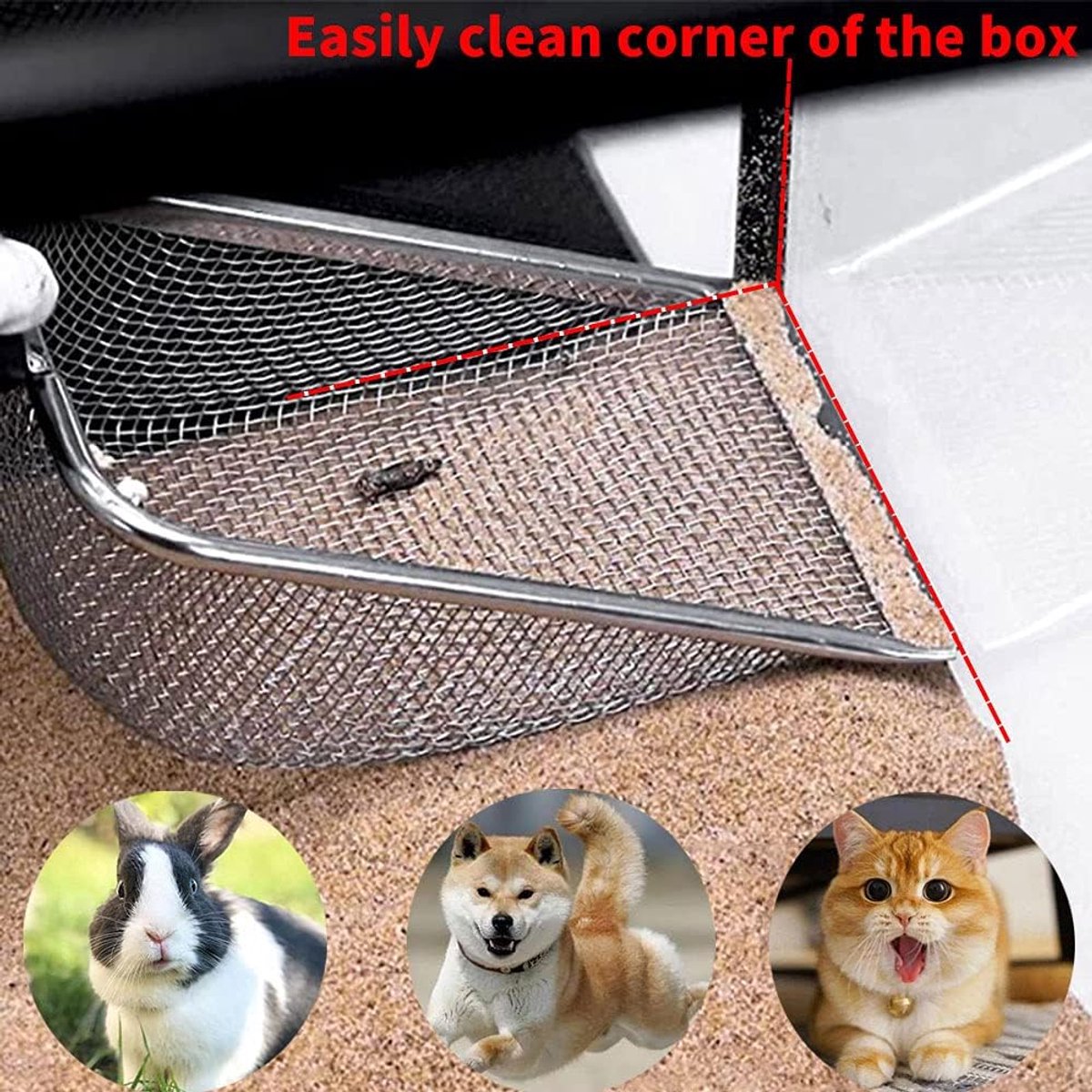 Miniatuur van productfoto 7 van Kattenbakschep - kattenbak schep - poepschep - Metalen kattenbakschep met handvat - RVS - Zwart
