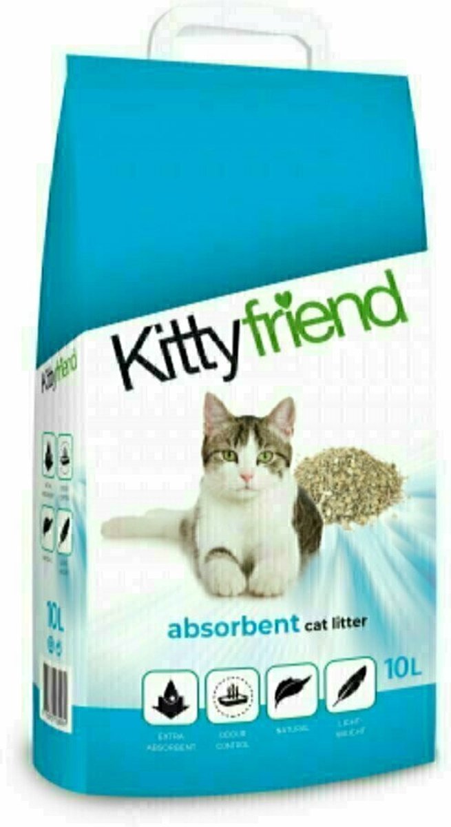 Productfoto 1 van Kitty Friend Kattenbakvulling - Stuifarm Klei, Natuurlijke Absorbent - 10 Ltr