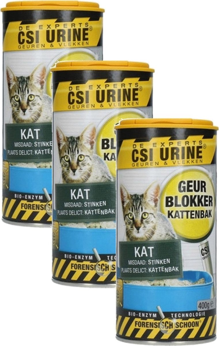 Productfoto 1 van Csi Urine Kattenbak Granules - Geurverwijderaar - 3 x 400 g