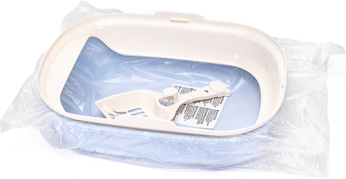 Miniatuur van productfoto 5 van Nobleza open kattenbak – Maat L – L55xB39xH19 cm – Open kattenbak – Kattentoilet – Kattenbak - Blauw