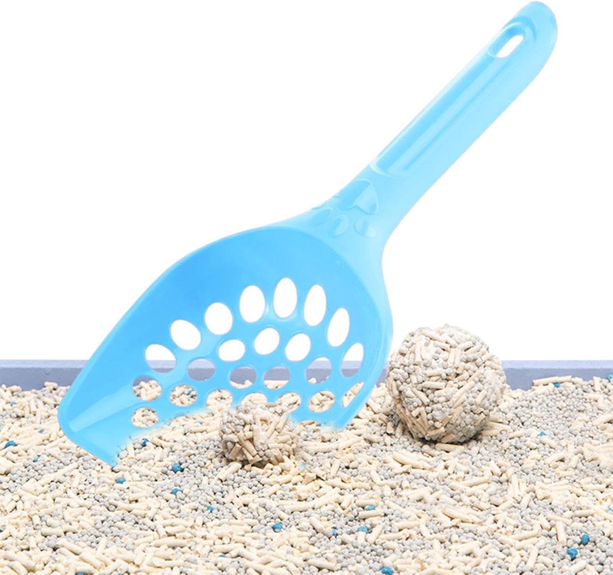 Miniatuur van productfoto 7 van Kattenbak Schep - Kattenzand Schep - Kattenbak Onderhoud - Ergonomisch Ontwerp - 25.5 cm - Blauw