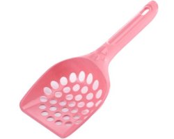 Productfoto 1 van Kattenbak Schepje | Poep Schep | 25 CM | Grote Gaten | ROZE