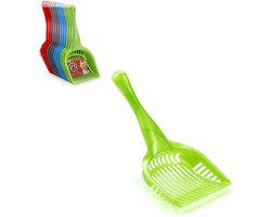 Productfoto 1 van PlasticForte Hondenpoep schepje - mix-colors - 28 cm - kattenbak poep schepje