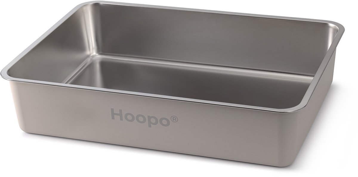 Productfoto 1 van Hoopo Pool - XXL Kattenbak - Kattenbak voor grote katten - RVS - 70x50x15cm