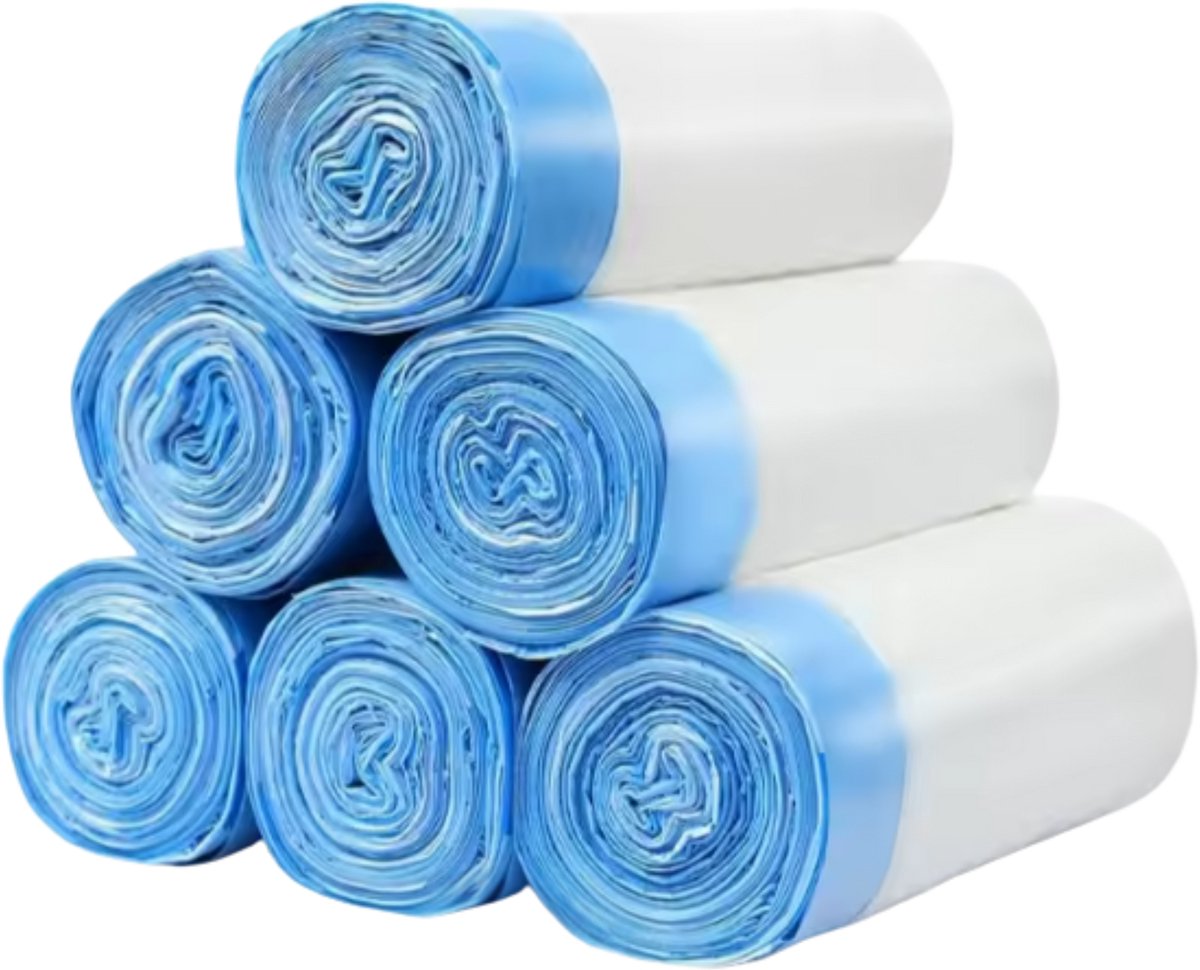 Productfoto 1 van 6 rollen zakken voor Kattenbak Zelfreinigend - Automatische kattenbakzakken - 15 stuks per rol - 45×50CM
