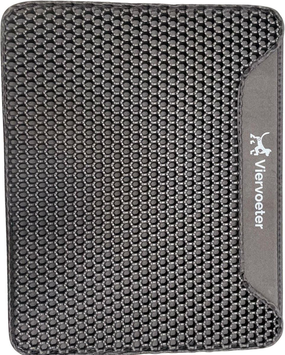 Productfoto 1 van Kattenbakmat - 40 x 50 cm - Waterdicht - Dubbele laag - Uitloopmat - Placemat Kat - Schoonloopmat Kattenbak - Katten Grit Opvanger - Katten Mat