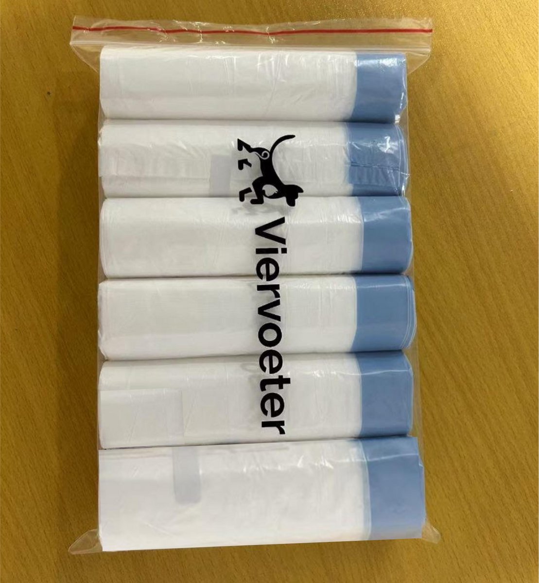 Productfoto 1 van 6 rollen Viervoeter Kattenbakzakken voor Zelfreinigende Kattenbak - Extra stevig - Automatische kattenbakzakken - 15 stuks per rol - 45×50CM
